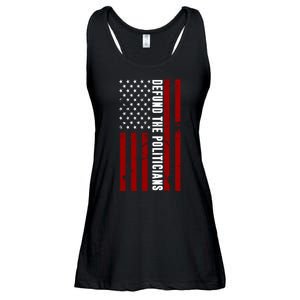 Defund The Politicians US Flag Ladies Essential Flowy Tank