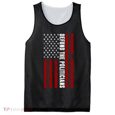 Defund The Politicians US Flag Mesh Reversible Basketball Jersey Tank