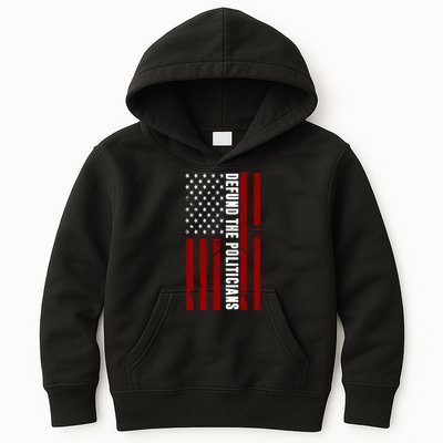 Defund The Politicians US Flag Kids Hoodie