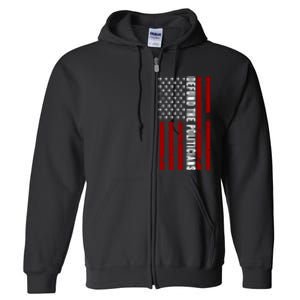 Defund The Politicians US Flag Full Zip Hoodie