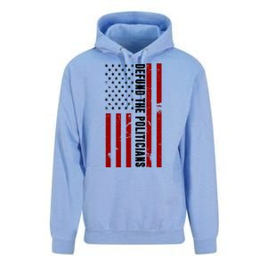 Defund The Politicians US Flag Unisex Surf Hoodie