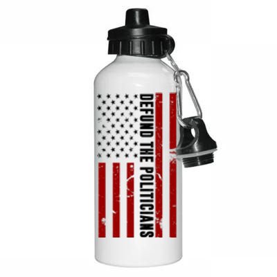 Defund The Politicians US Flag Aluminum Water Bottle 