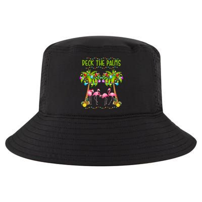 Deck The Palms Merry Flamingo Christmas Gift Sweater Cool Comfort Performance Bucket Hat