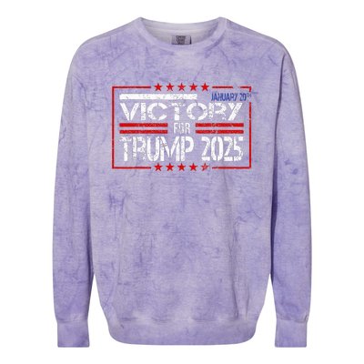 Donald Trump President Inauguration Day 2025 Victory Trump Colorblast Crewneck Sweatshirt