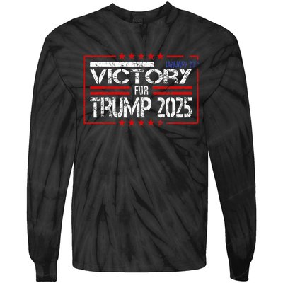 Donald Trump President Inauguration Day 2025 Victory Trump Tie-Dye Long Sleeve Shirt