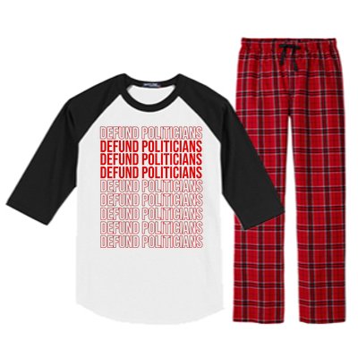 Defund The Politicians Grocery Bag Spoof Raglan Sleeve Pajama Set