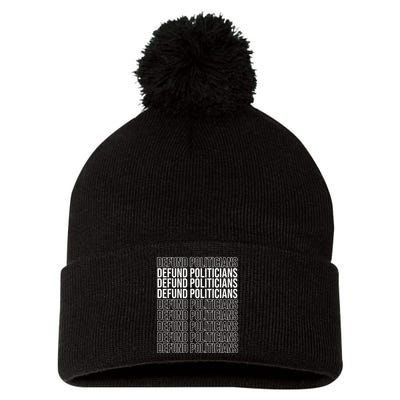 Defund The Politicians Grocery Bag Spoof Pom Pom 12in Knit Beanie