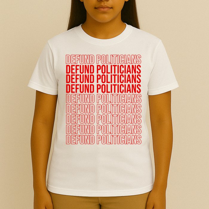 Defund The Politicians Grocery Bag Spoof T-Shirt