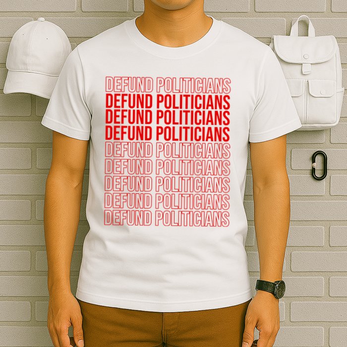 Defund The Politicians Grocery Bag Spoof T-Shirt