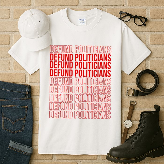Defund The Politicians Grocery Bag Spoof Tall T-Shirt