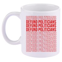 Defund The Politicians Grocery Bag Spoof 11oz C Handle Ceramic Mug