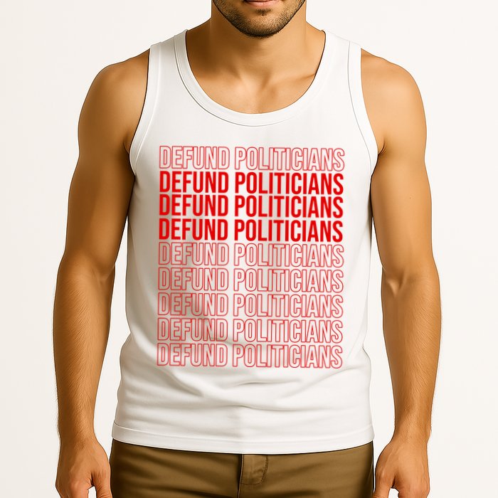 Defund The Politicians Grocery Bag Spoof Tank Top