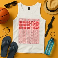 Defund The Politicians Grocery Bag Spoof Tank Top