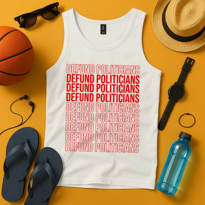 Defund The Politicians Grocery Bag Spoof Tank Top