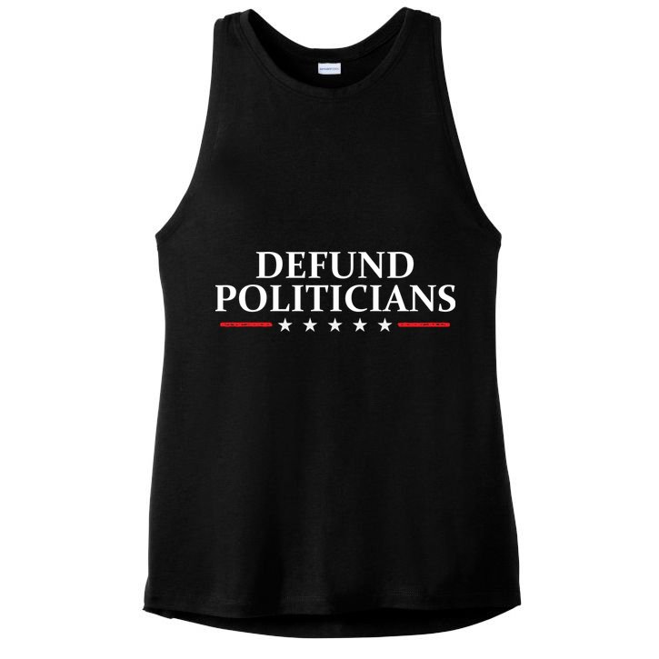 Defund The Politicians Libertarian Political Anti Government Ladies PosiCharge Tri-Blend Wicking Tank