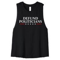 Defund The Politicians Libertarian Political Anti Government Women's Racerback Cropped Tank