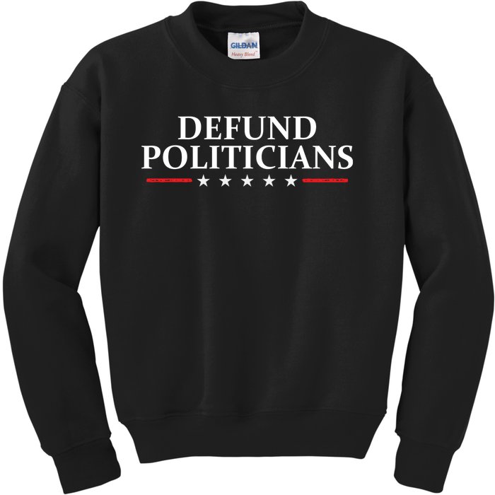 Defund The Politicians Libertarian Political Anti Government Kids Sweatshirt