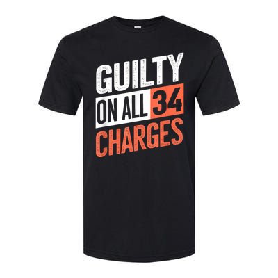 Donald Trump President 45 Guilty On All 34 Counts Charges Softstyle CVC T-Shirt