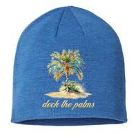 Deck The Palms Tropical Christmas Funny Gift Sustainable Beanie