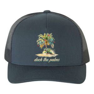 Deck The Palms Tropical Christmas Funny Gift Yupoong Adult 5-Panel Trucker Hat