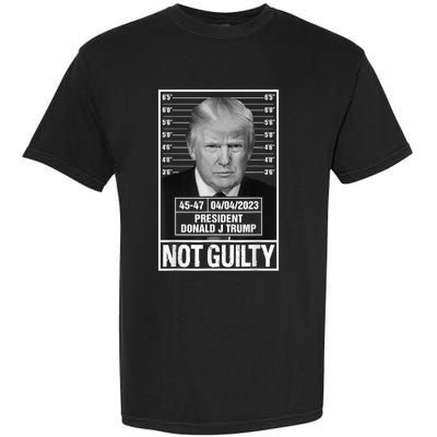 Donald Trump Police Mugshot Photo Not Guilty 45-47 President Garment-Dyed Heavyweight T-Shirt