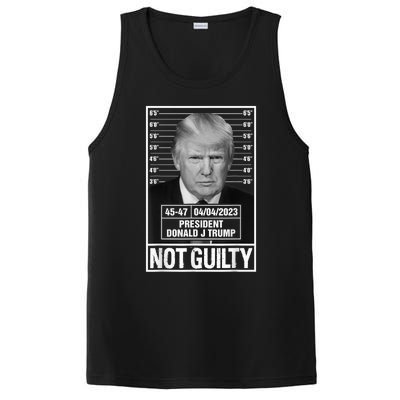 Donald Trump Police Mugshot Photo Not Guilty 45-47 President PosiCharge Competitor Tank