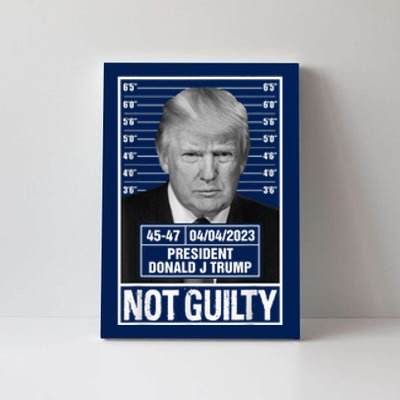 Donald Trump Police Mugshot Photo Not Guilty 45-47 President Canvas