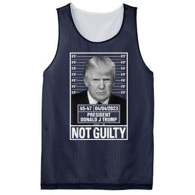 Donald Trump Police Mugshot Photo Not Guilty 45-47 President Mesh Reversible Basketball Jersey Tank