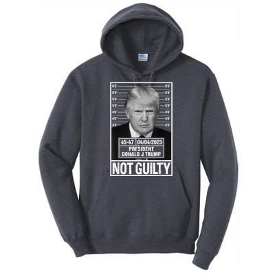 Donald Trump Police Mugshot Photo Not Guilty 45-47 President Tall Hoodie