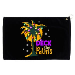 Deck The Palms Vacation Christmas Gift Grommeted Golf Towel