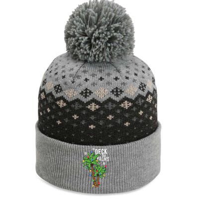 Deck The Palms Tropical Hawaii Christmas Palm Tree Lights Gift The Baniff Cuffed Pom Beanie