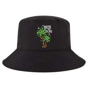 Deck The Palms Tropical Hawaii Christmas Palm Tree Lights Gift Cool Comfort Performance Bucket Hat