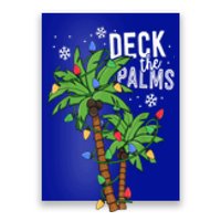 Deck The Palms Tropical Hawaii Christmas Palm Tree Lights Gift Poster