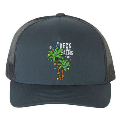 Deck The Palms Tropical Hawaii Christmas Palm Tree Lights Gift Yupoong Adult 5-Panel Trucker Hat