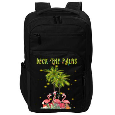 Deck The Palms Hawaiian Christmas Lights Palm Flamingo Cute Gift Impact Tech Backpack