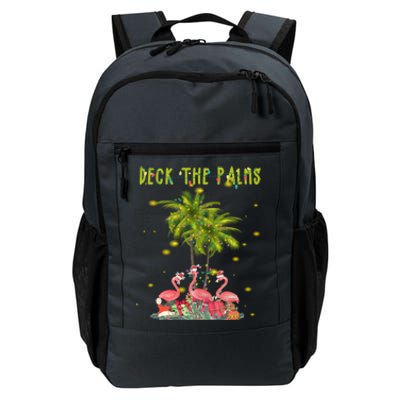 Deck The Palms Hawaiian Christmas Lights Palm Flamingo Cute Gift Daily Commute Backpack