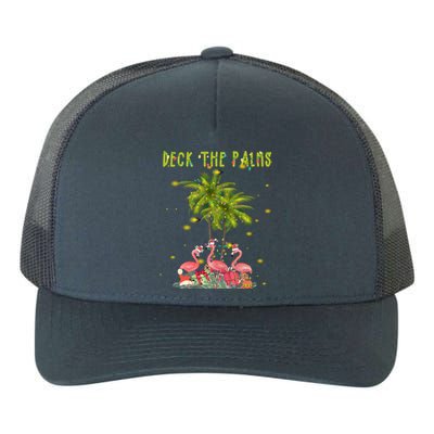 Deck The Palms Hawaiian Christmas Lights Palm Flamingo Cute Gift Yupoong Adult 5-Panel Trucker Hat