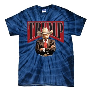 Donald Trump President Cowboy 47th Tie-Dye T-Shirt