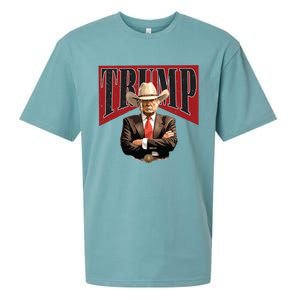 Donald Trump President Cowboy 47th Sueded Cloud Jersey T-Shirt