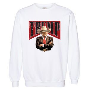 Donald Trump President Cowboy 47th Garment-Dyed Sweatshirt