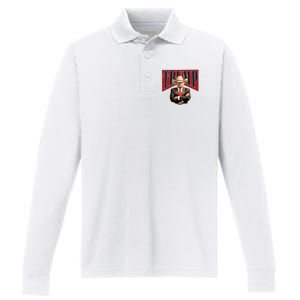 Donald Trump President Cowboy 47th Performance Long Sleeve Polo