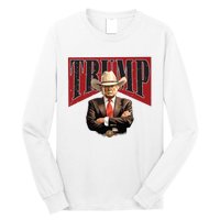 Donald Trump President Cowboy 47th Long Sleeve Shirt