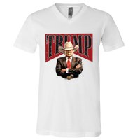 Donald Trump President Cowboy 47th V-Neck T-Shirt