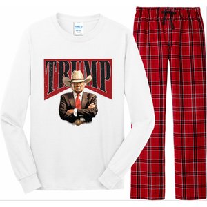 Donald Trump President Cowboy 47th Long Sleeve Pajama Set