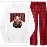 Donald Trump President Cowboy 47th Long Sleeve Pajama Set