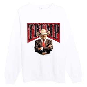 Donald Trump President Cowboy 47th Premium Crewneck Sweatshirt