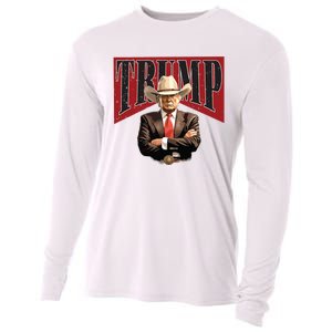 Donald Trump President Cowboy 47th Cooling Performance Long Sleeve Crew