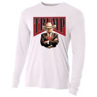 Donald Trump President Cowboy 47th Cooling Performance Long Sleeve Crew