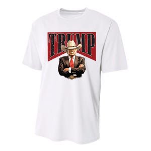 Donald Trump President Cowboy 47th Performance Sprint T-Shirt