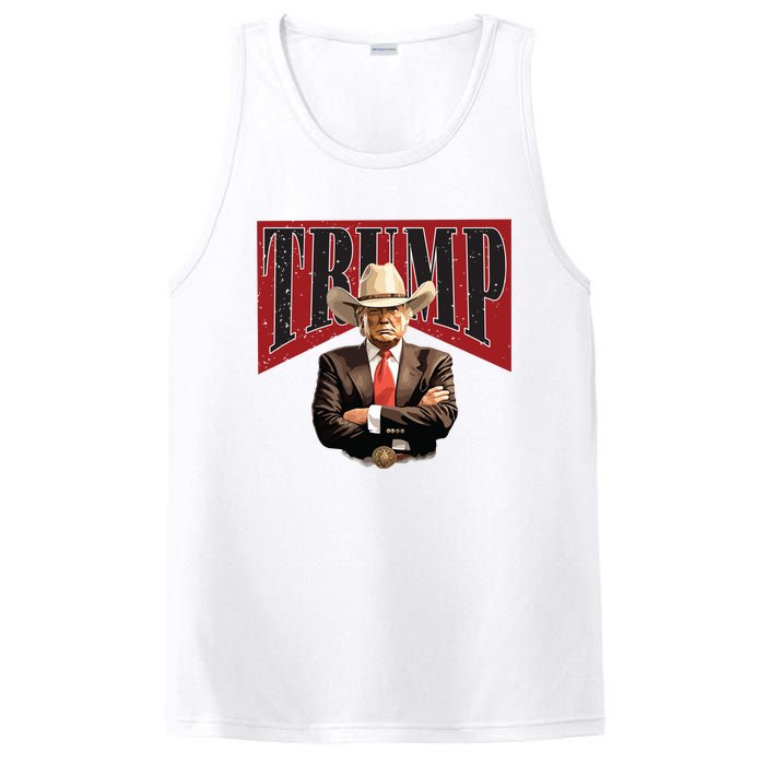 Donald Trump President Cowboy 47th PosiCharge Competitor Tank